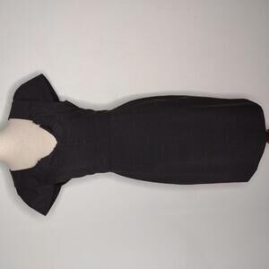 NWT Rebecca Taylor Women's Dark Gray Melange/Ruffle Dress Size 8